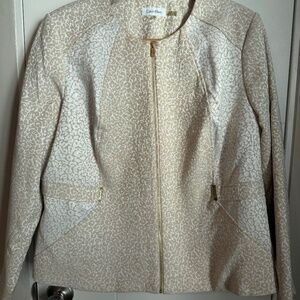 PLUS SIZE (16W)_Calvin Klein Business Suit Jacket (Gold, White)